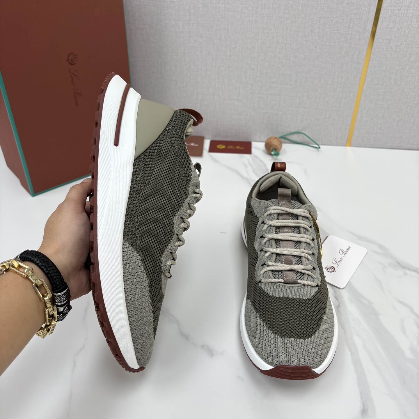 💋💍LP 家新品 Loro Pian* 诺悠*翩雅 Week End Walk 男士网面牛皮拼接休闲运动鞋 💋💍LP 家新品 Loro Pian* 诺悠*翩雅 Week End Walk 男士网面牛皮拼接休闲运动鞋