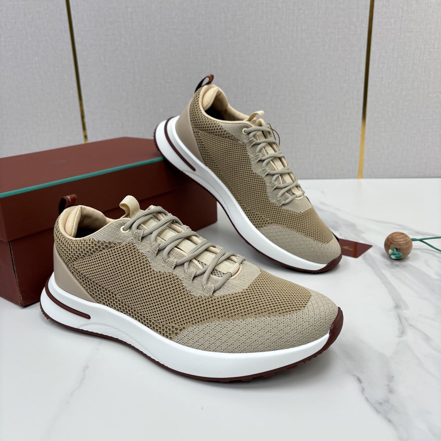 💋💍LP 家新品   Loro Pian*   诺悠*翩雅   Week End Walk 男士网面牛皮拼接休闲运动鞋 