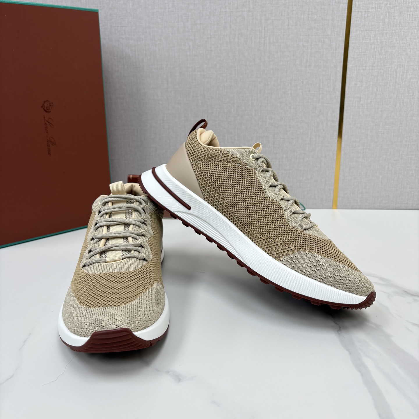 💋💍LP 家新品   Loro Pian*   诺悠*翩雅   Week End Walk 男士网面牛皮拼接休闲运动鞋 