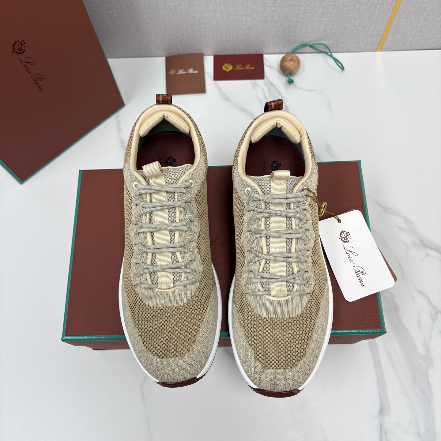 💋💍LP 家新品   Loro Pian*   诺悠*翩雅   Week End Walk 男士网面牛皮拼接休闲运动鞋 