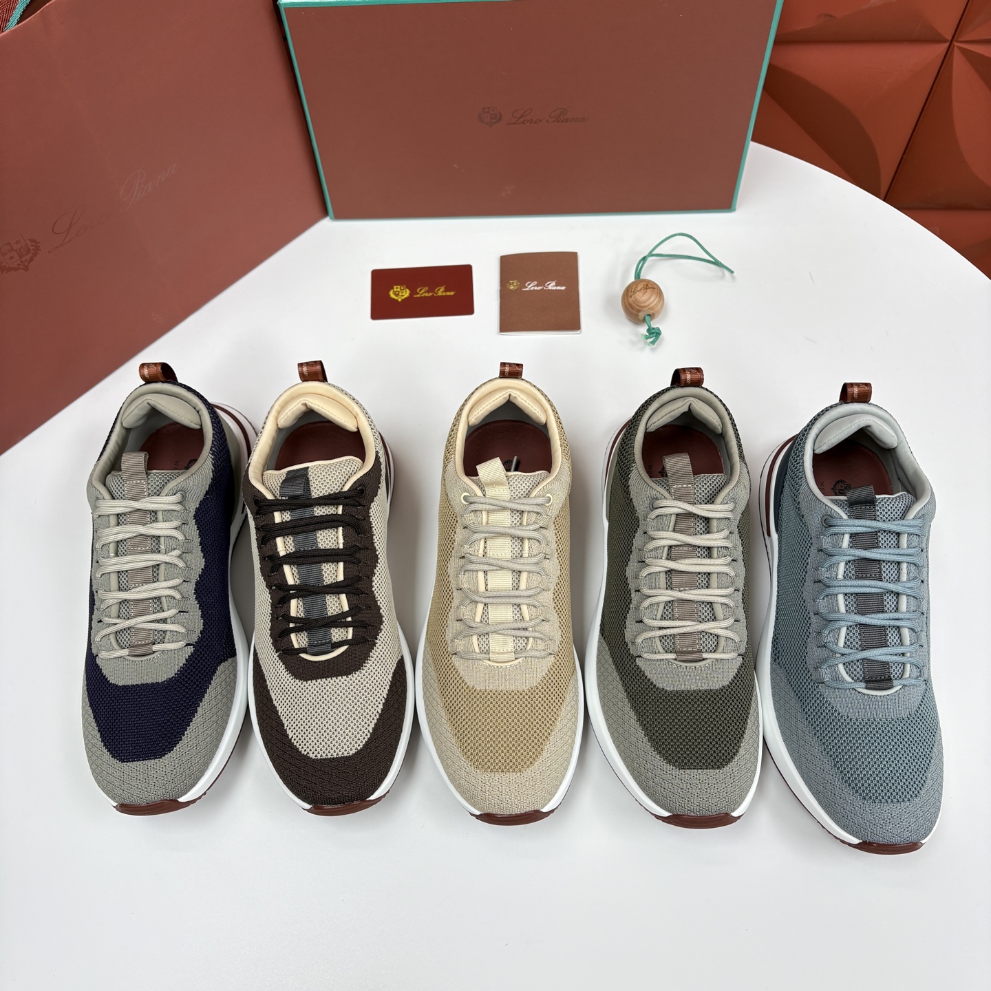 💋💍LP 家新品   Loro Pian*   诺悠*翩雅   Week End Walk 男士网面牛皮拼接休闲运动鞋 