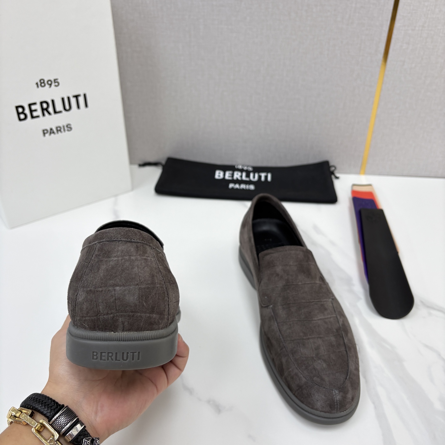 💋💍Berlut* 布鲁提 新款手工擦色拼反毛皮乐福鞋上新 🆕进口反毛山羊皮压鳄鱼纹,优雅与舒适的完美融合 💋💍Berlut* 布鲁提 新款手工擦色拼反毛皮乐福鞋上新 🆕进口反毛山羊皮压鳄鱼纹,优雅与舒适的完美融合