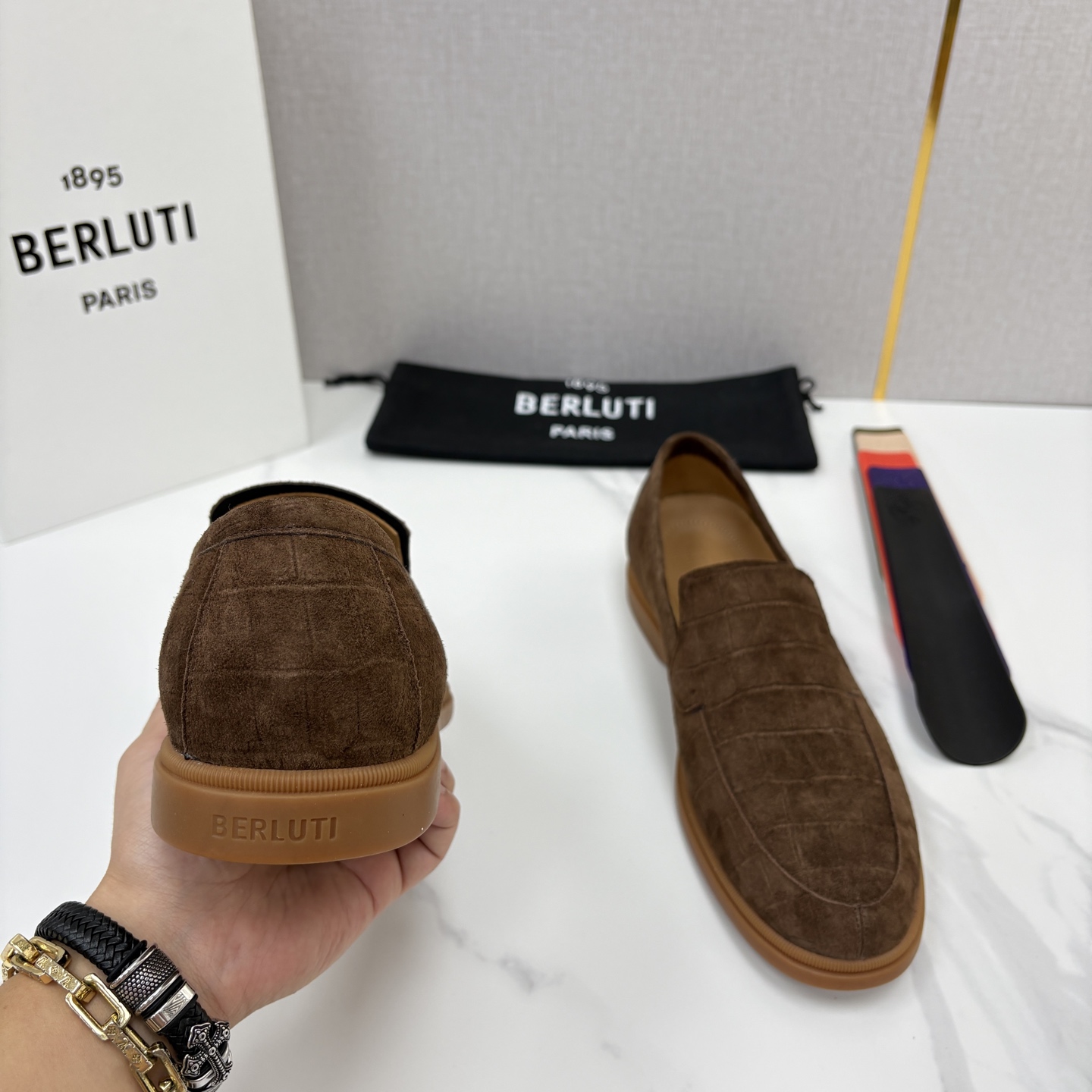 💋💍Berlut* 布鲁提 新款手工擦色拼反毛皮乐福鞋上新 🆕进口反毛山羊皮压鳄鱼纹,优雅与舒适的完美融合 💋💍Berlut* 布鲁提 新款手工擦色拼反毛皮乐福鞋上新 🆕进口反毛山羊皮压鳄鱼纹,优雅与舒适的完美融合