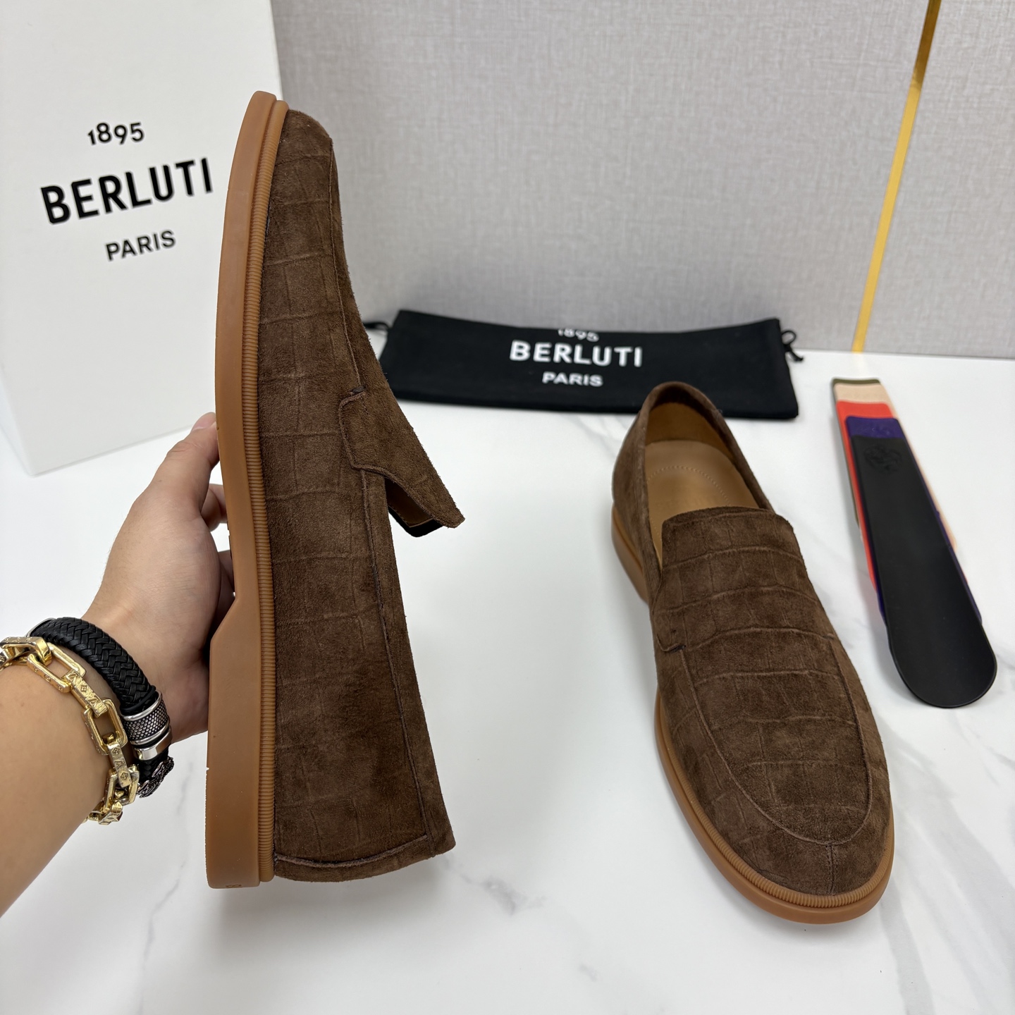 💋💍Berlut* 布鲁提 新款手工擦色拼反毛皮乐福鞋上新 🆕进口反毛山羊皮压鳄鱼纹,优雅与舒适的完美融合 💋💍Berlut* 布鲁提 新款手工擦色拼反毛皮乐福鞋上新 🆕进口反毛山羊皮压鳄鱼纹,优雅与舒适的完美融合