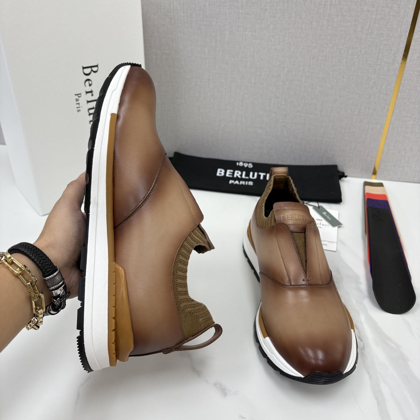 💋💍Berlut* 布鲁提 升级版第四代私模大底 Fast Track皮革运动鞋 官方 16700 最新款男士休闲飞 💋💍Berlut* 布鲁提 升级版第四代私模大底 Fast Track皮革运动鞋 官方 16700 最新款男士休闲飞