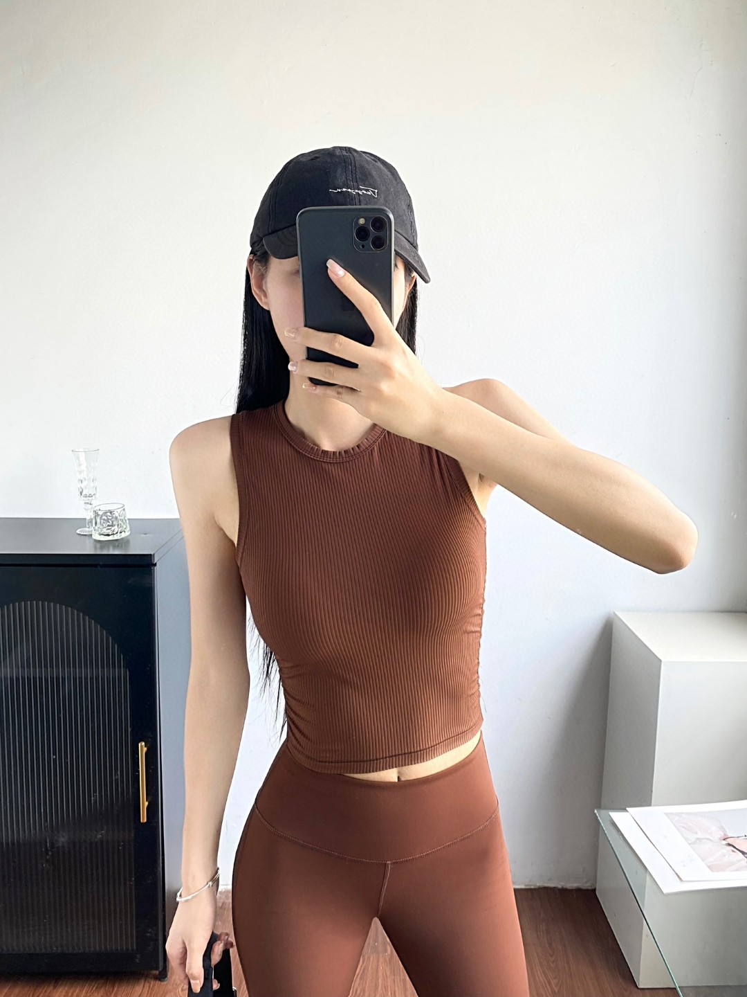 Lululemon All It Takes tank yoga brown