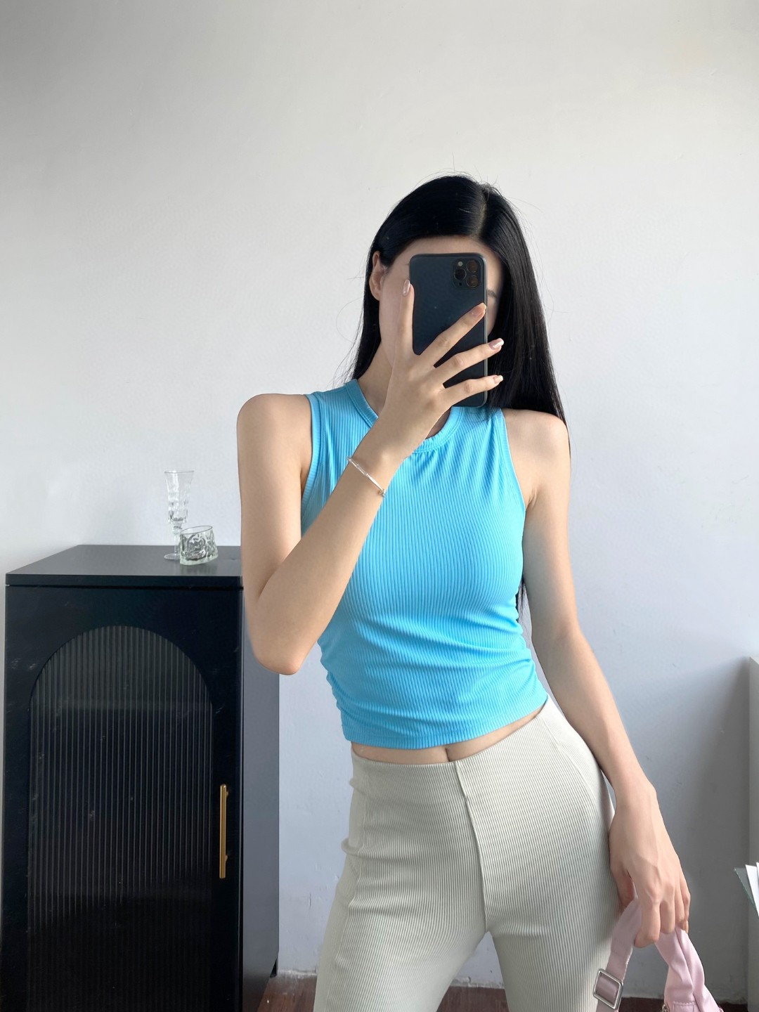 Lululemon All It Takes tank yoga light blue