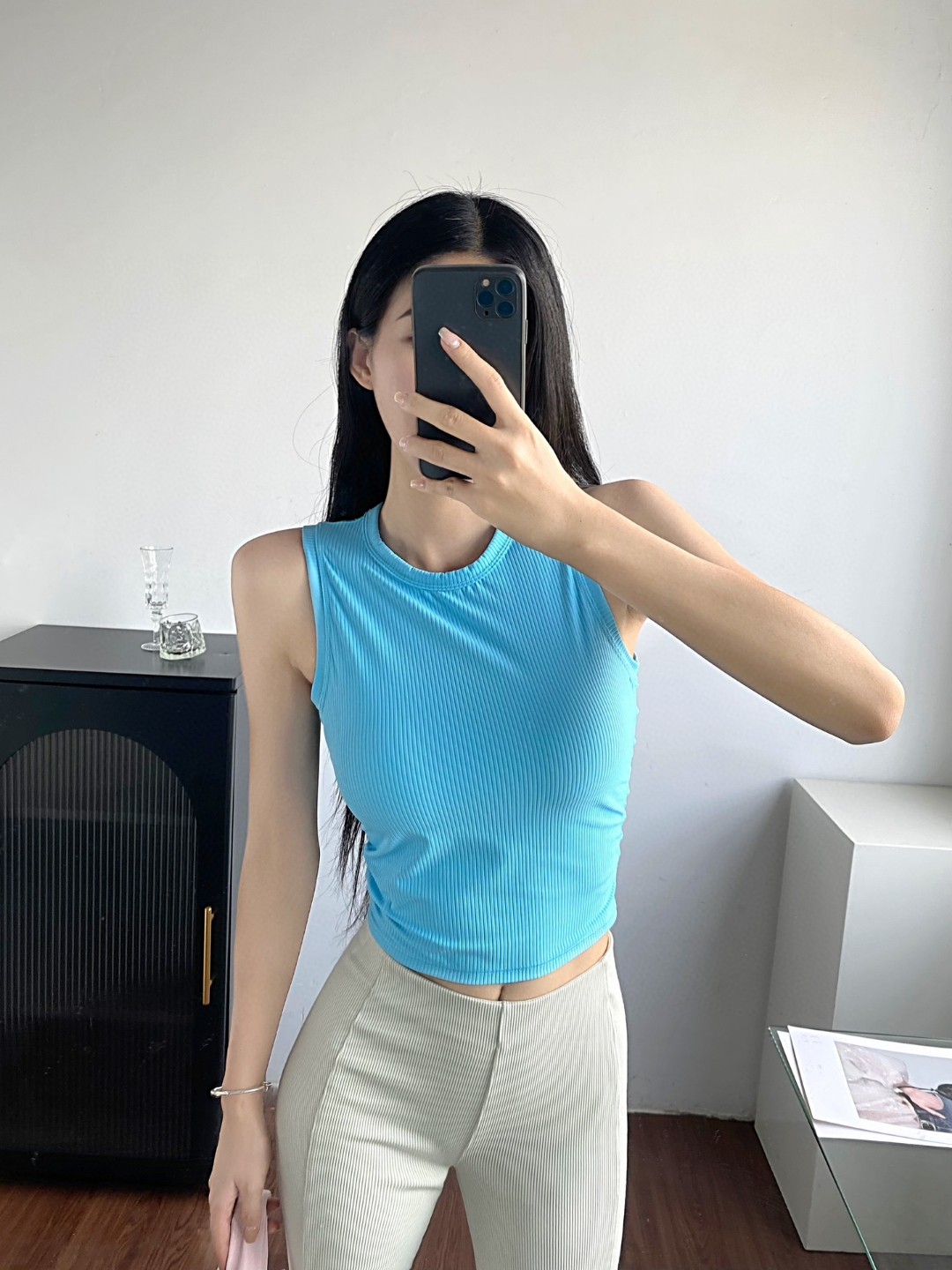 Lululemon All It Takes tank yoga light blue