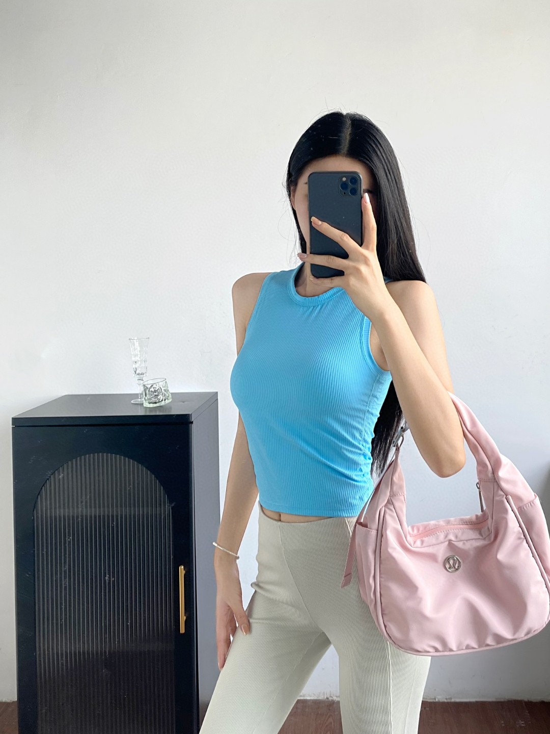 Lululemon All It Takes tank yoga light blue