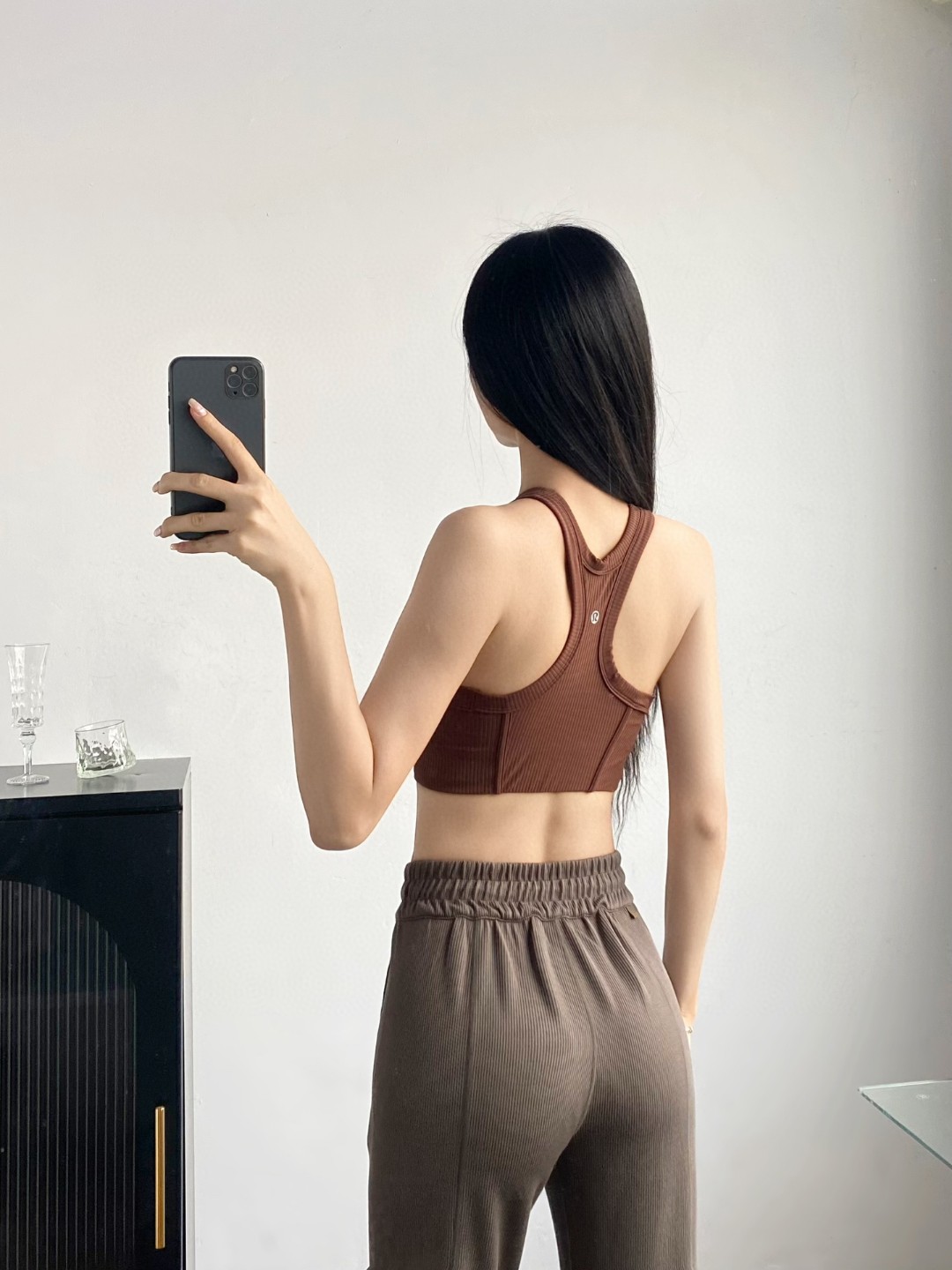 Lulu Bra lululemon Ribbed Nulu LW2DKIS yoga