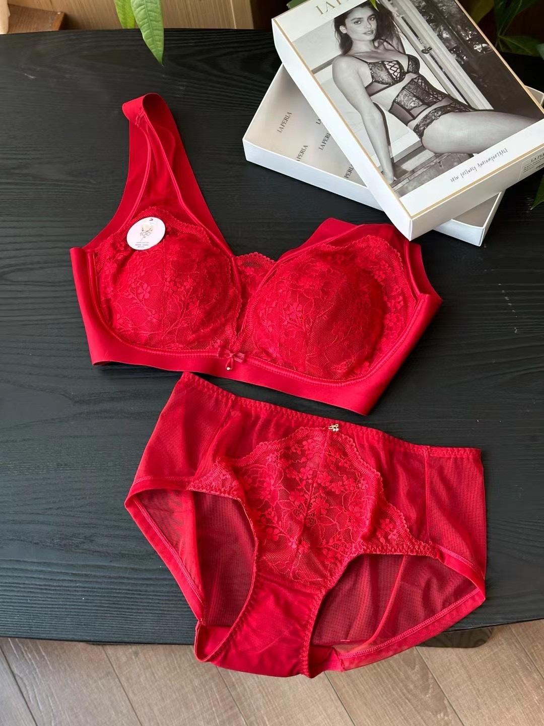 LP 2025 New Year Red Lingerie Set - Comprehensive 3
