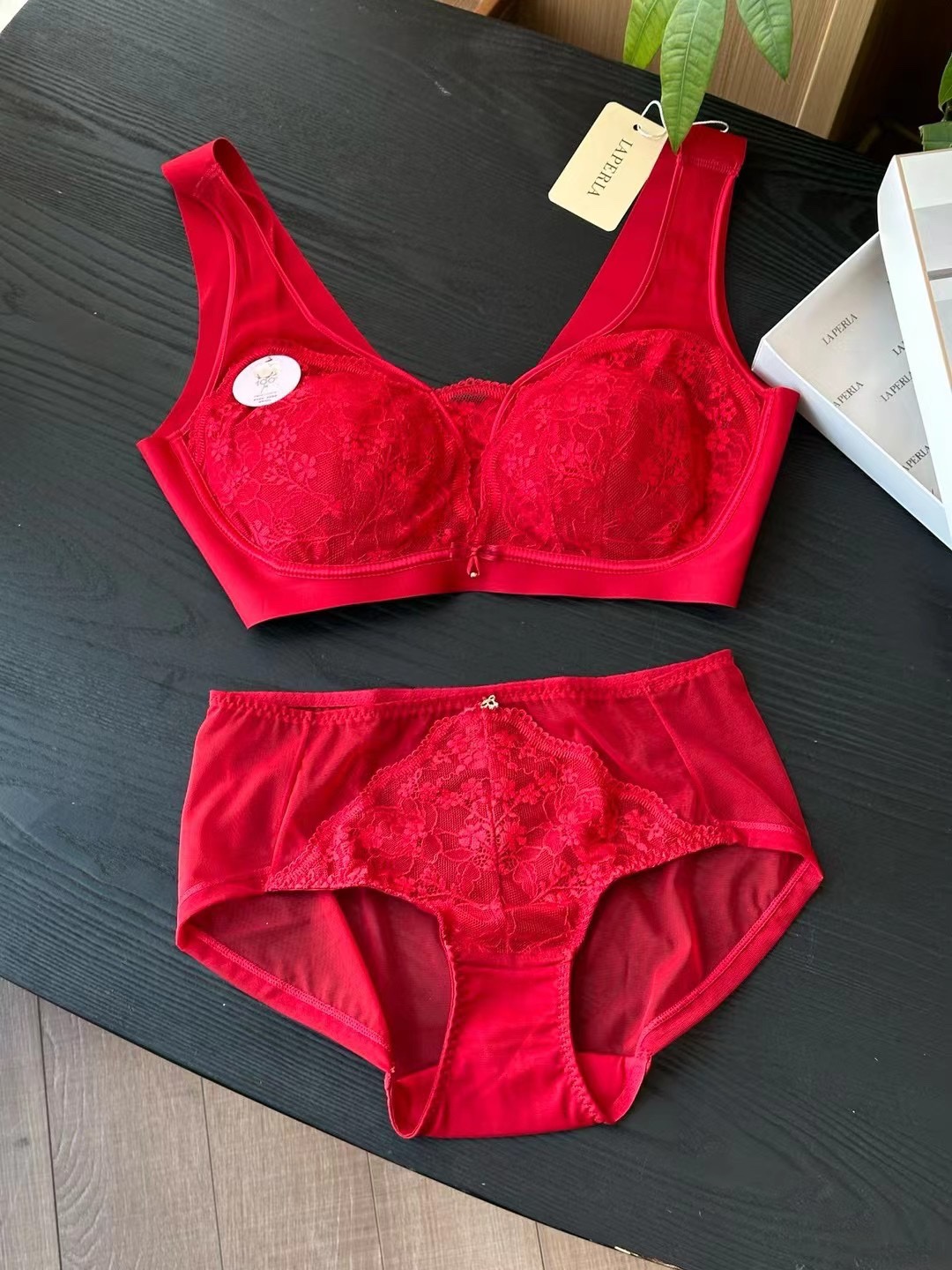 LP 2025 New Year Red Lingerie Set - Comprehensive 5