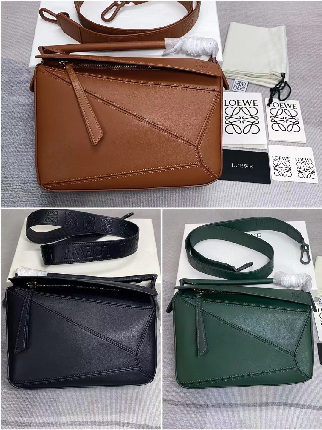 Loewe Puzzle Handbags Crossbody & Shoulder Bags Dark Green Fashion