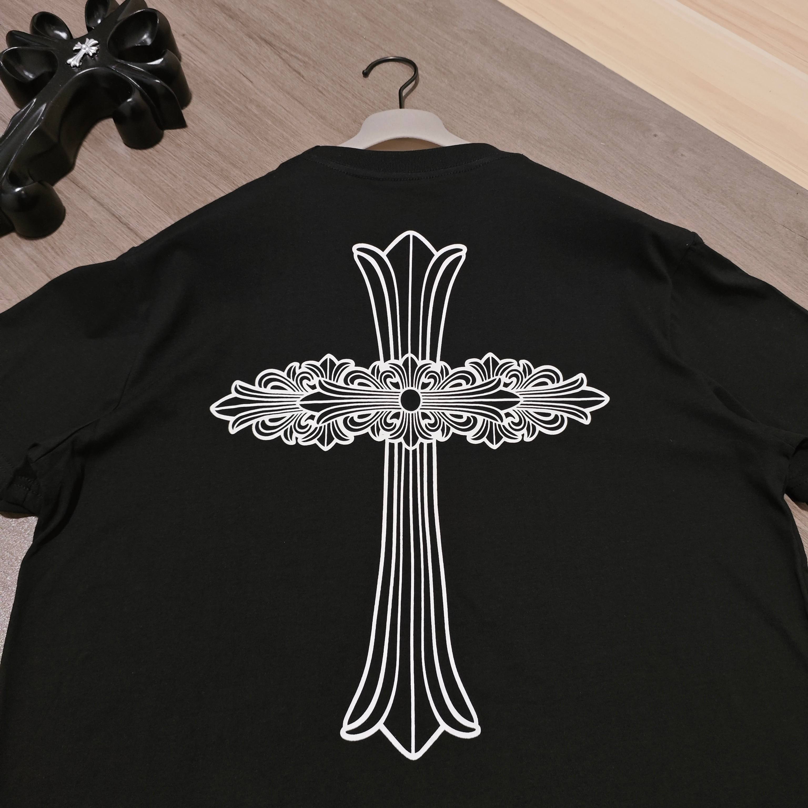 Chrome Hearts Chrome Hearts克罗心梵文大十字架短袖