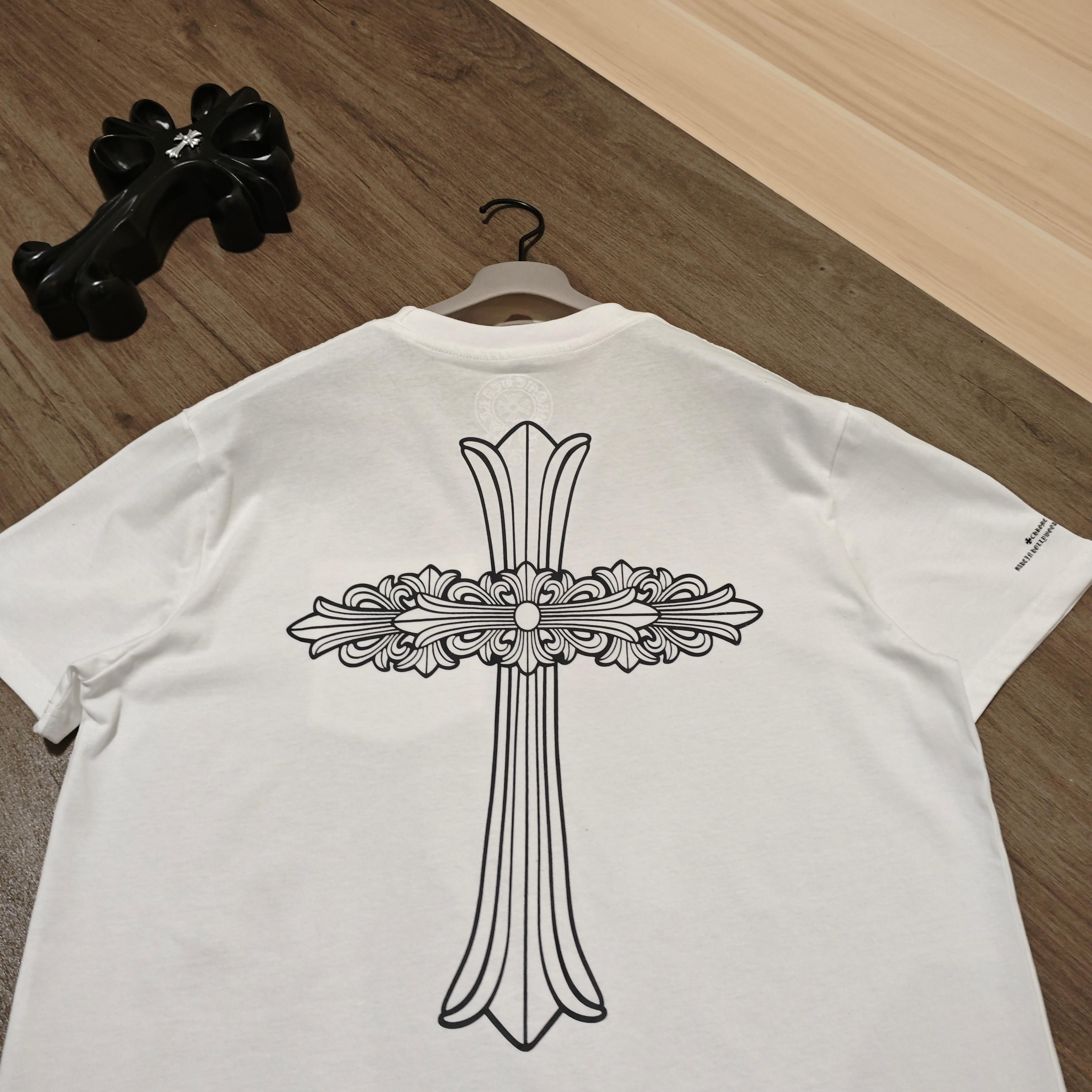 Chrome Hearts Chrome Hearts克罗心梵文大十字架短袖