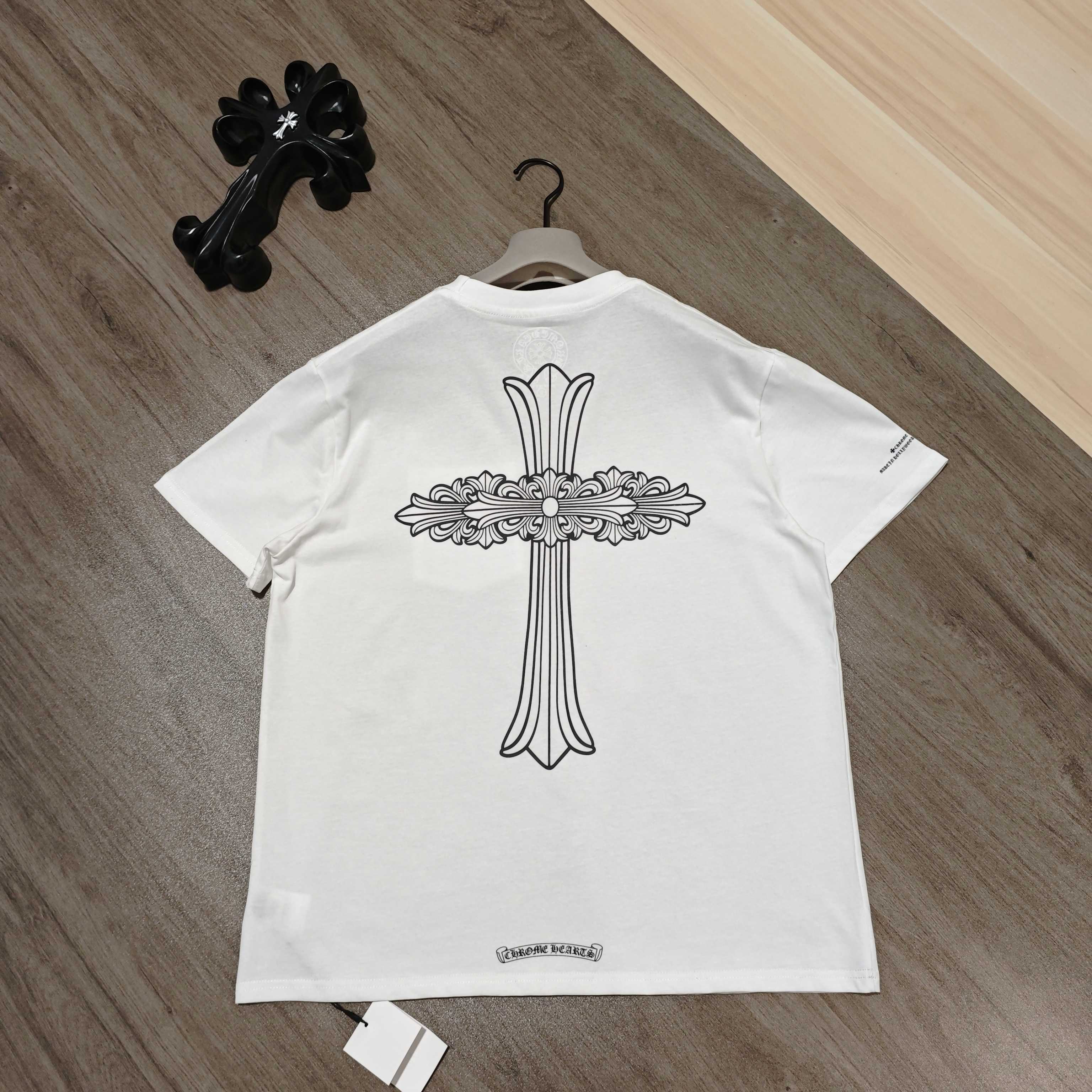 Chrome Hearts Chrome Hearts克罗心梵文大十字架短袖