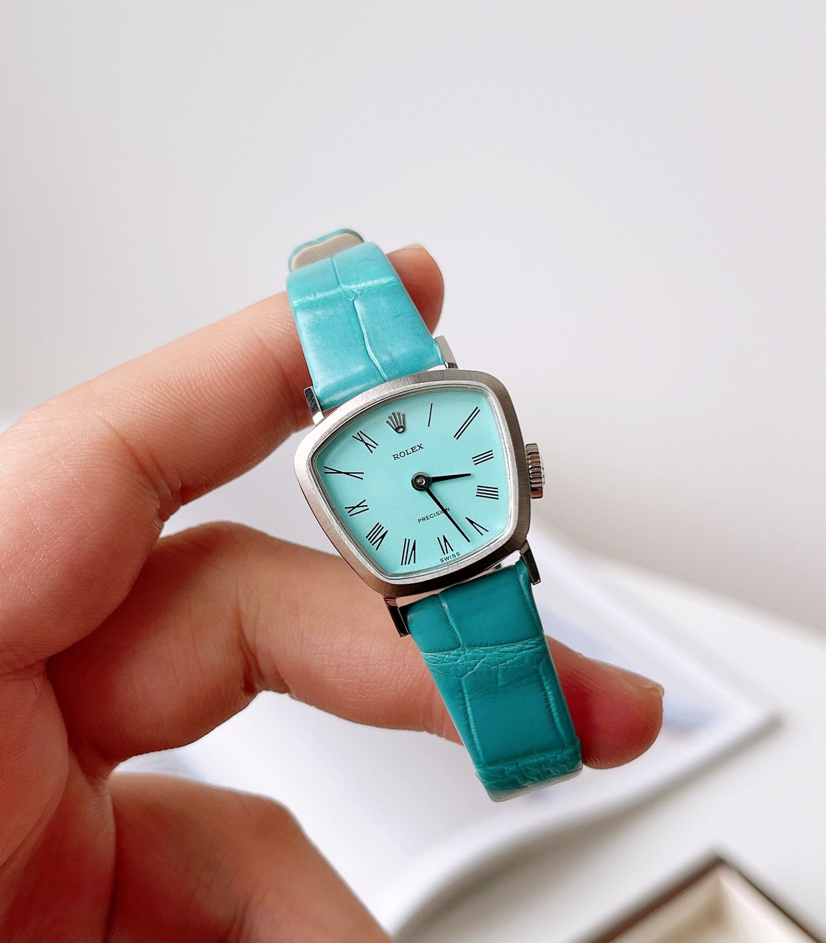 NO:386413,Rolex Middle Tiffany Blue!  , tiffany,rolex19860909劳力士 中古 蒂芙尼蓝！,,tiffany,rolex,Watch