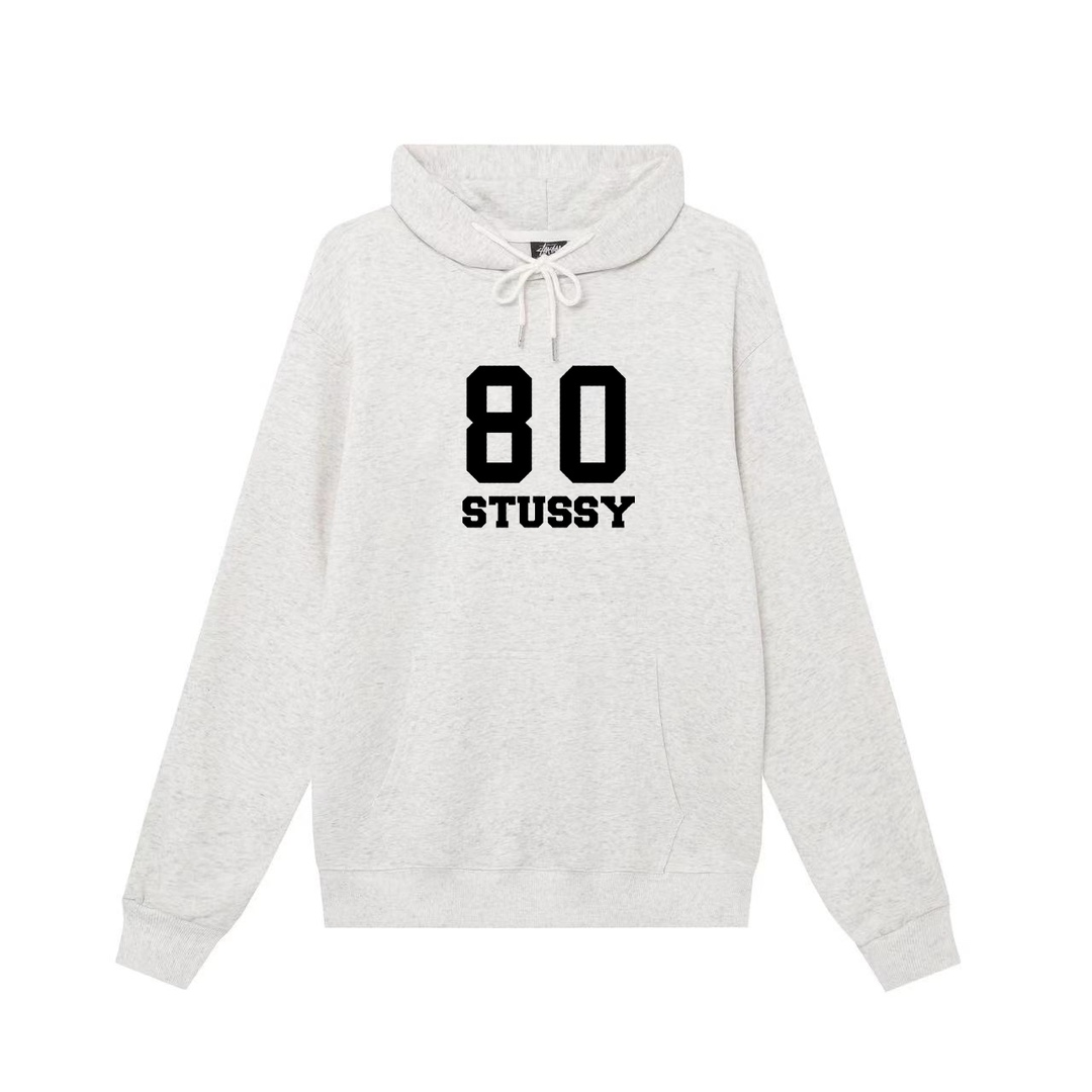 High-Quality Stussy FW24 Relaxed Hoodie with Fur-Crunch Fabric, Unisex, Various Colors - 图片 2