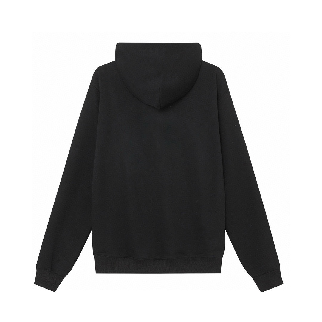 High-Quality Stussy FW24 Relaxed Hoodie with Fur-Crunch Fabric, Unisex, Various Colors - 图片 6