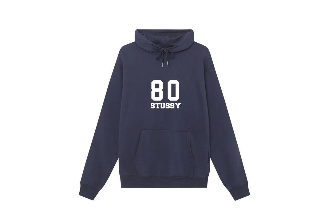 High-Quality Stussy FW24 Relaxed Hoodie with Fur-Crunch Fabric, Unisex, Various Colors - 图片 4
