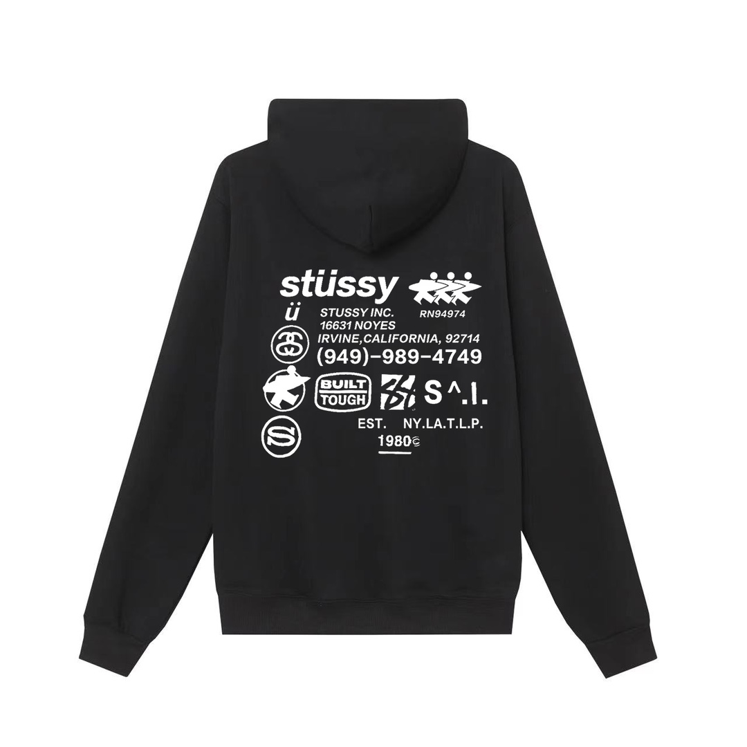 Stylish Stussiesy FW24 DNA ZIP Hoodie: Premium Quality for Couples - 图片 3