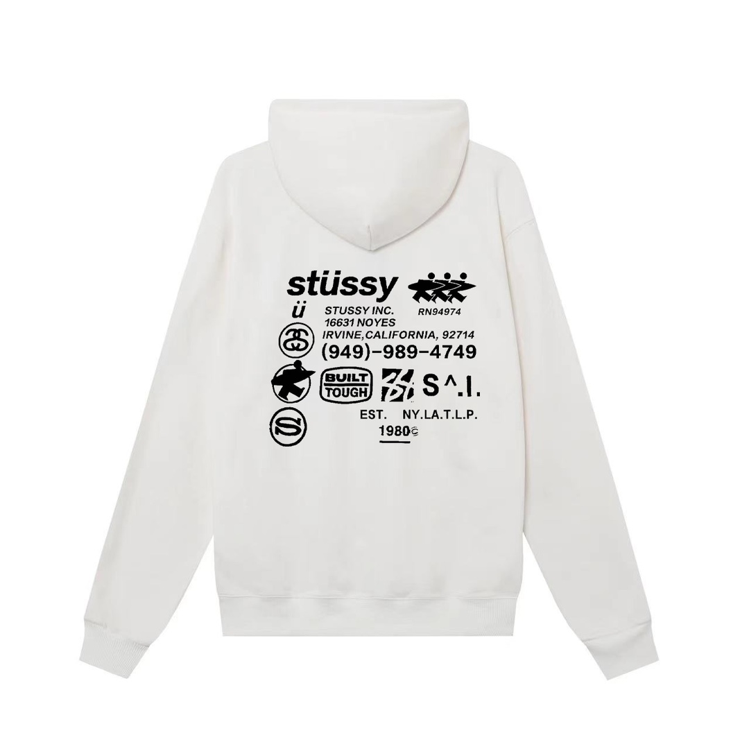 Stylish Stussiesy FW24 DNA ZIP Hoodie: Premium Quality for Couples - 图片 8