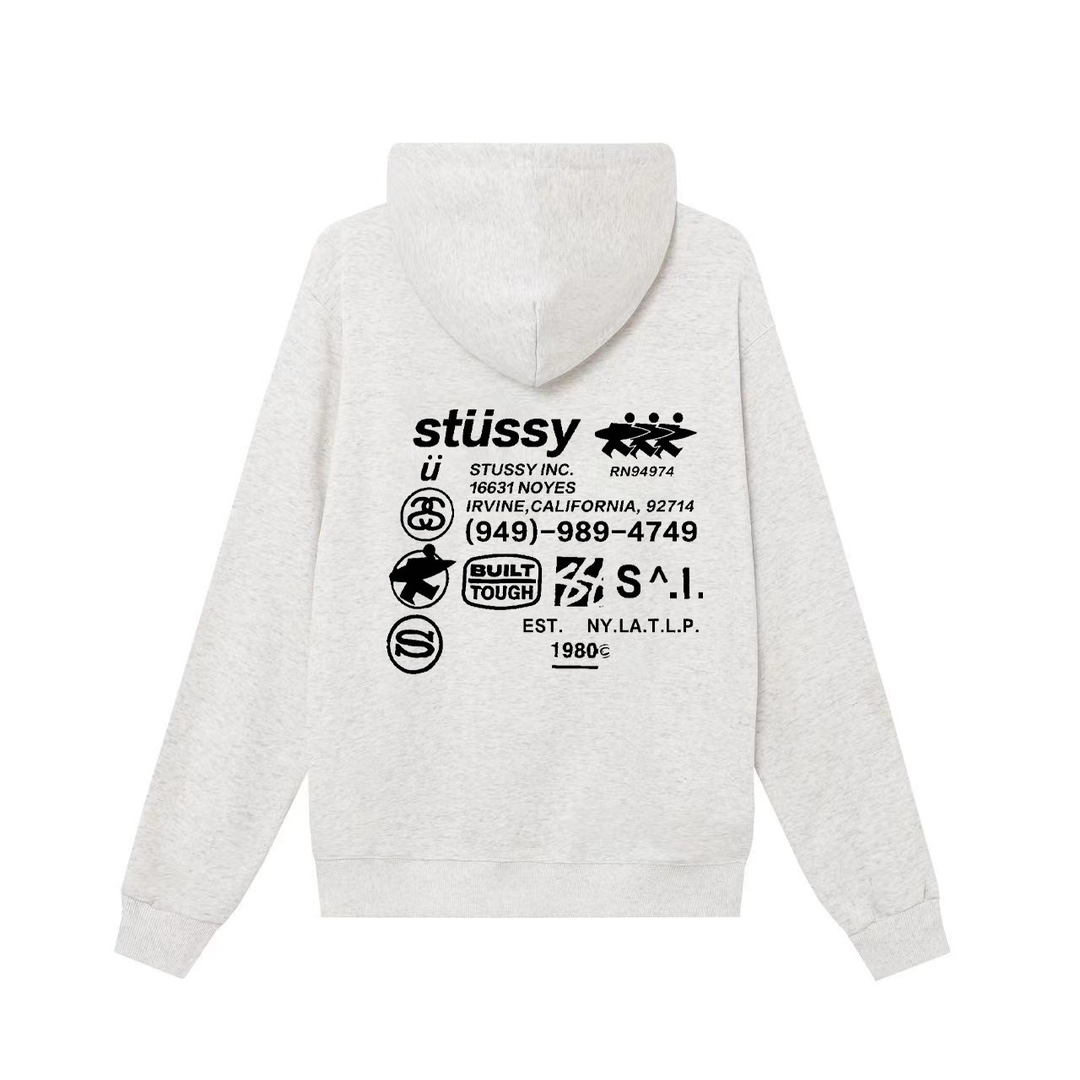 Stylish Stussiesy FW24 DNA ZIP Hoodie: Premium Quality for Couples - 图片 7