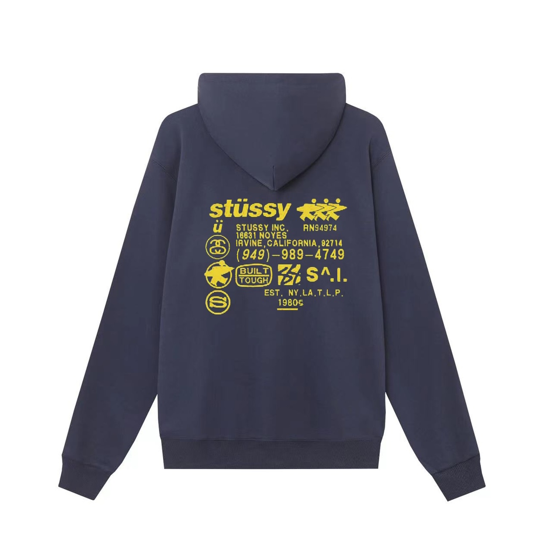 Stylish Stussiesy FW24 DNA ZIP Hoodie: Premium Quality for Couples - 图片 4