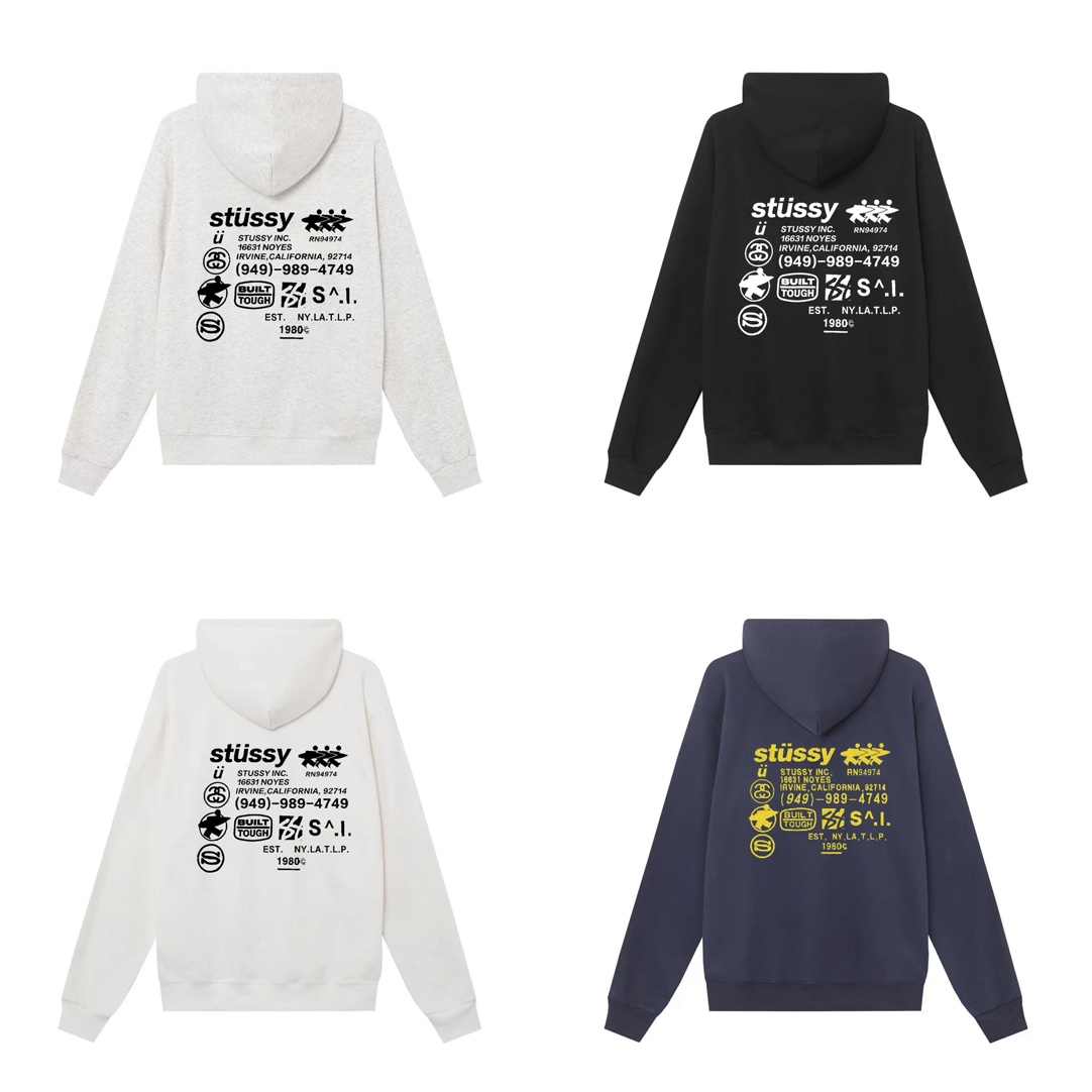 Stylish Stussiesy FW24 DNA ZIP Hoodie: Premium Quality for Couples - 图片 1