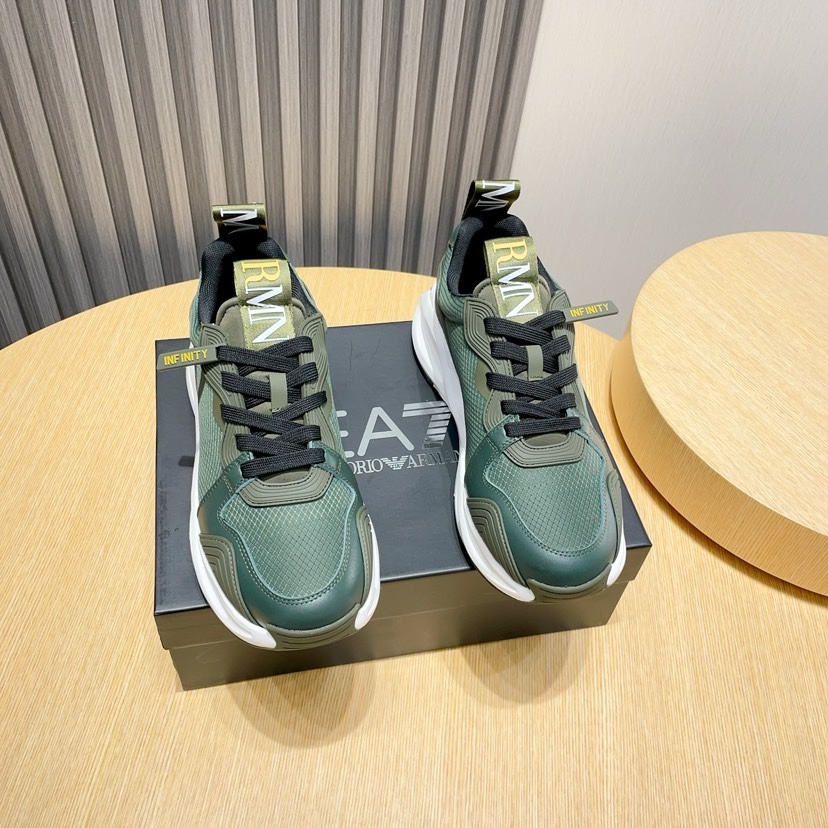 Factory P270 [Armani] Armani nueva moda zapatillas de deporte de los hombres cuidadosamente elaborad