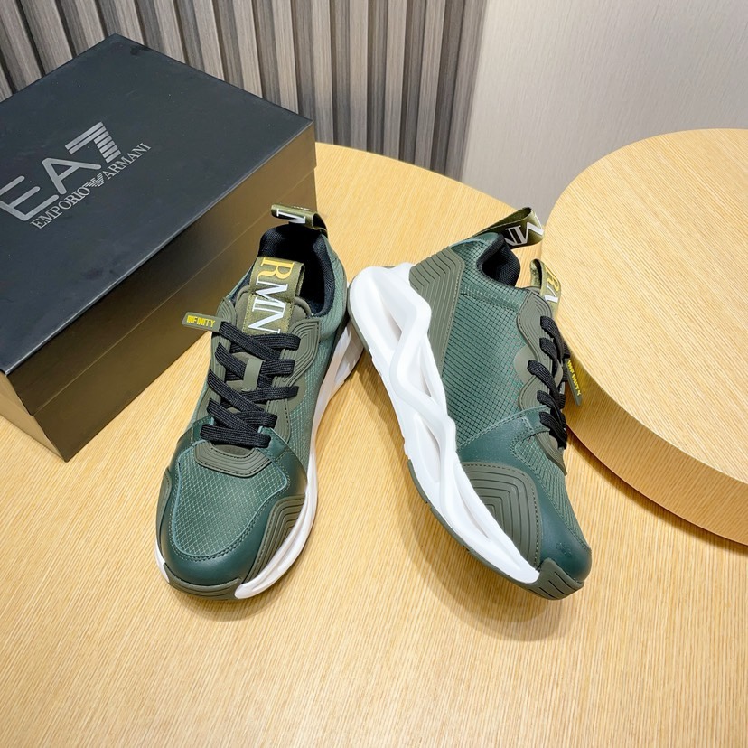 Factory P270 [Armani] Armani nueva moda zapatillas de deporte de los hombres cuidadosamente elaborad