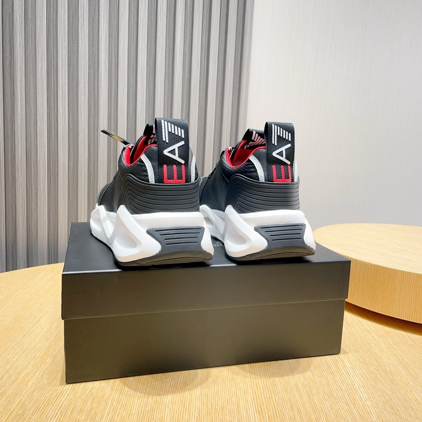 Factory P270 [Armani] Armani nueva moda zapatillas de deporte de los hombres cuidadosamente elaborad