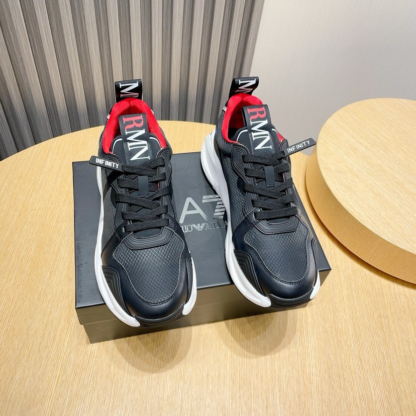 Factory P270 [Armani] Armani nueva moda zapatillas de deporte de los hombres cuidadosamente elaborad