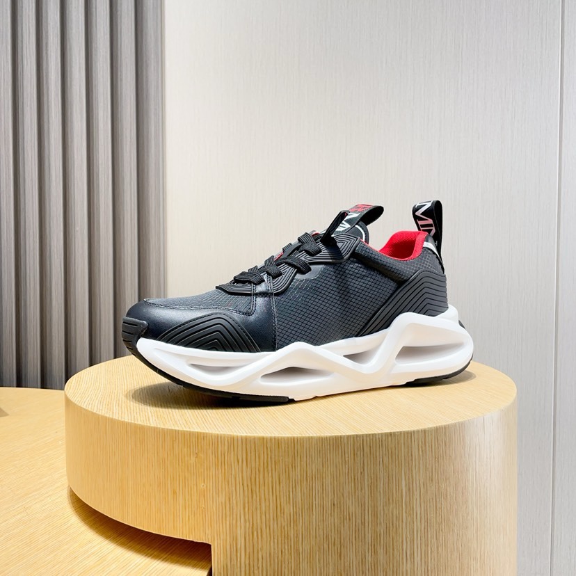 Factory P270 [Armani] Armani nueva moda zapatillas de deporte de los hombres cuidadosamente elaborad