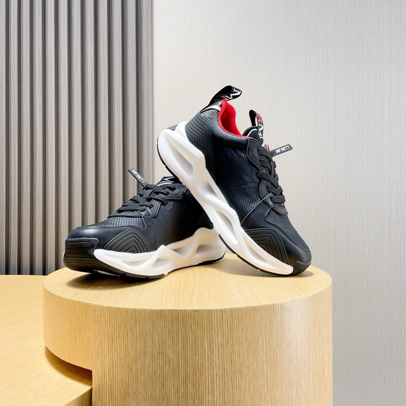 Factory P270 [Armani] Armani nueva moda zapatillas de deporte de los hombres cuidadosamente elaborad