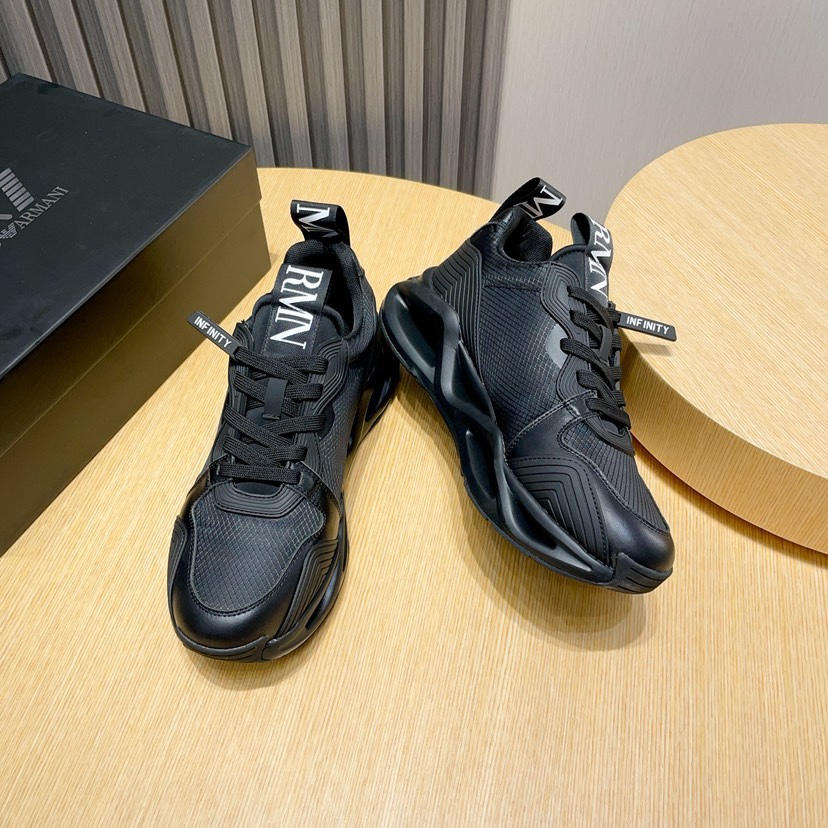 Factory P270 [Armani] Armani nueva moda zapatillas de deporte de los hombres cuidadosamente elaborad