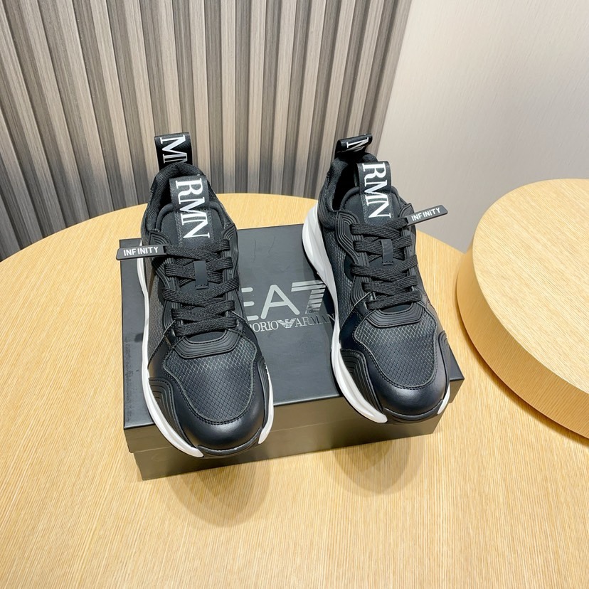 Factory P270 [Armani] Armani nueva moda zapatillas de deporte de los hombres cuidadosamente elaborad