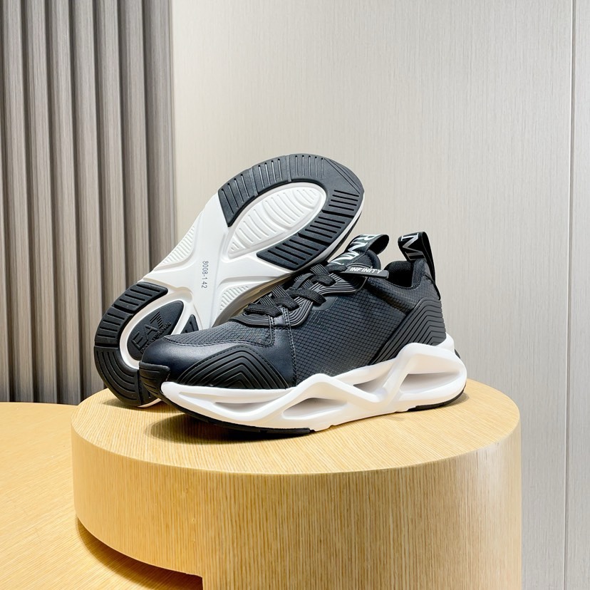Factory P270 [Armani] Armani nueva moda zapatillas de deporte de los hombres cuidadosamente elaborad