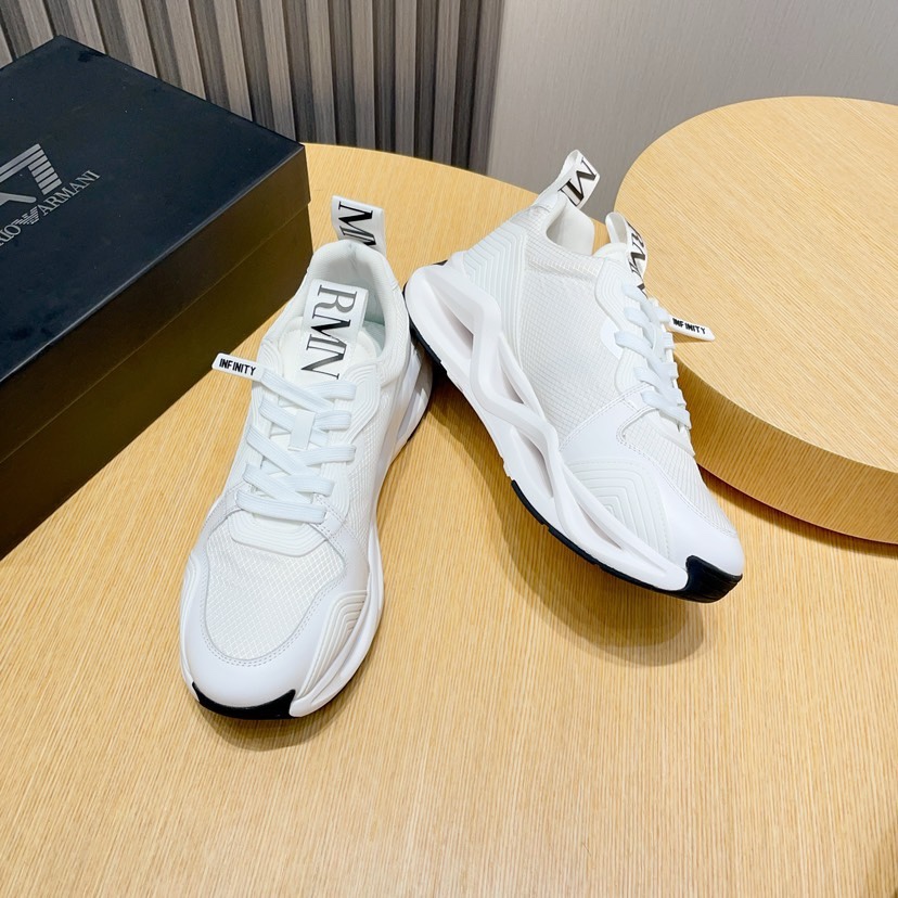 Factory P270 [Armani] Armani nueva moda zapatillas de deporte de los hombres cuidadosamente elaborad