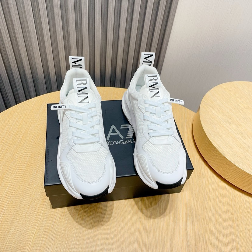 Factory P270 [Armani] Armani nueva moda zapatillas de deporte de los hombres cuidadosamente elaborad