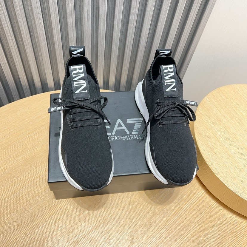 Fábrica P250 [Armani] Armani nueva moda entrenadores de los hombres cuidadosamente elaborados marca 