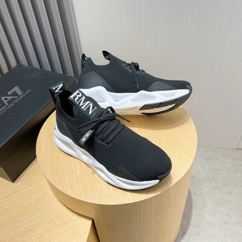 Fábrica P250 [Armani] Armani nueva moda entrenadores de los hombres cuidadosamente elaborados marca 