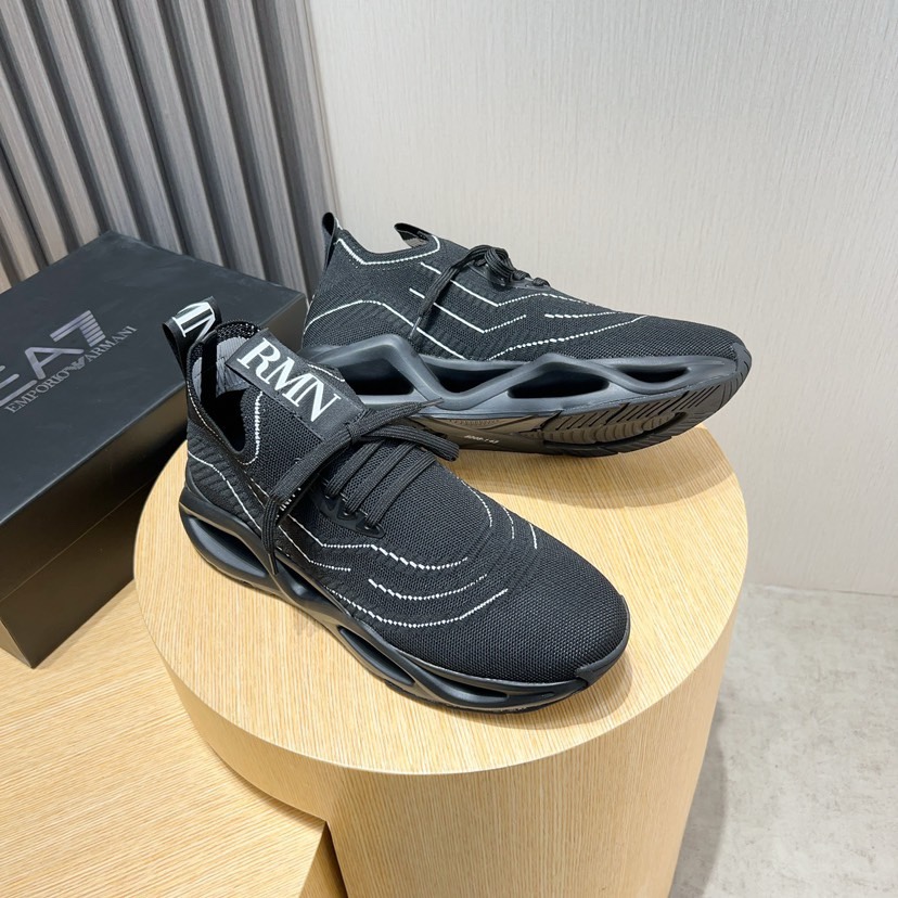 Fábrica P250 [Armani] Armani nueva moda entrenadores de los hombres cuidadosamente elaborados marca 