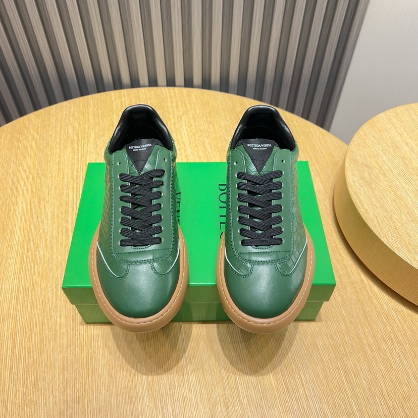 Bottega Veneta Men's Green Leather & Suede Low-Top Sneakers Size 38-45 2 i1744825537483 534 0 0