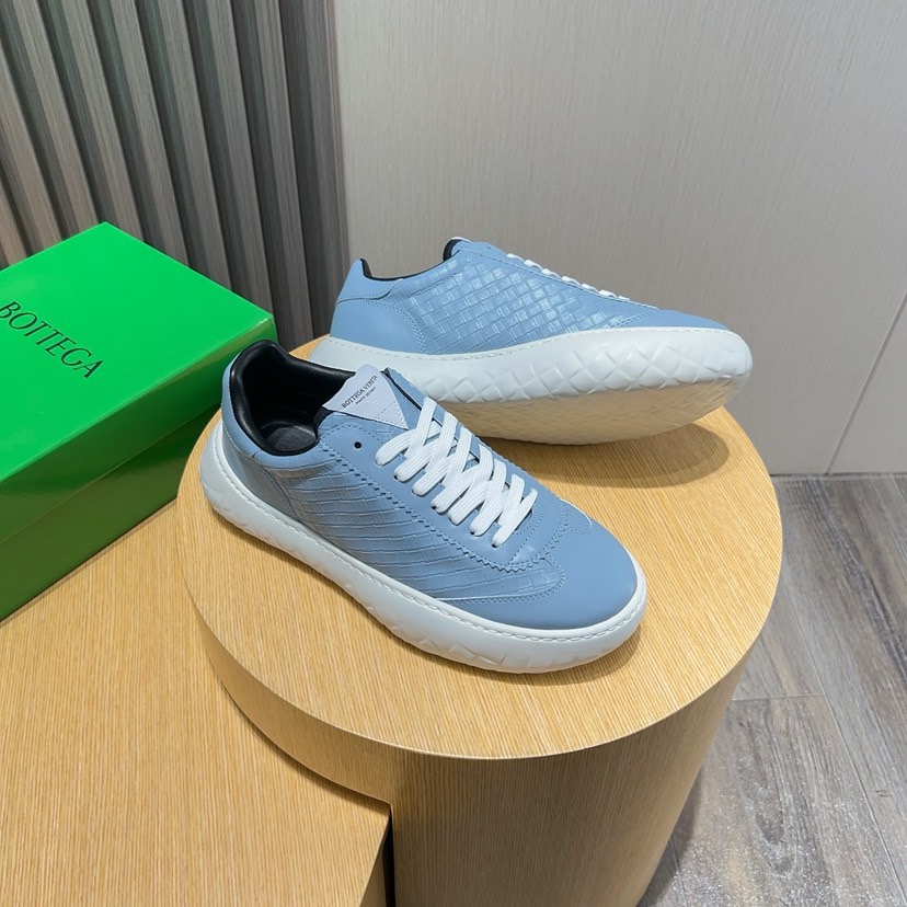 Bottega Veneta Men's Blue Leather Lace-Up Sneakers Size 38-45 4 i1744825565539 9279 0 2