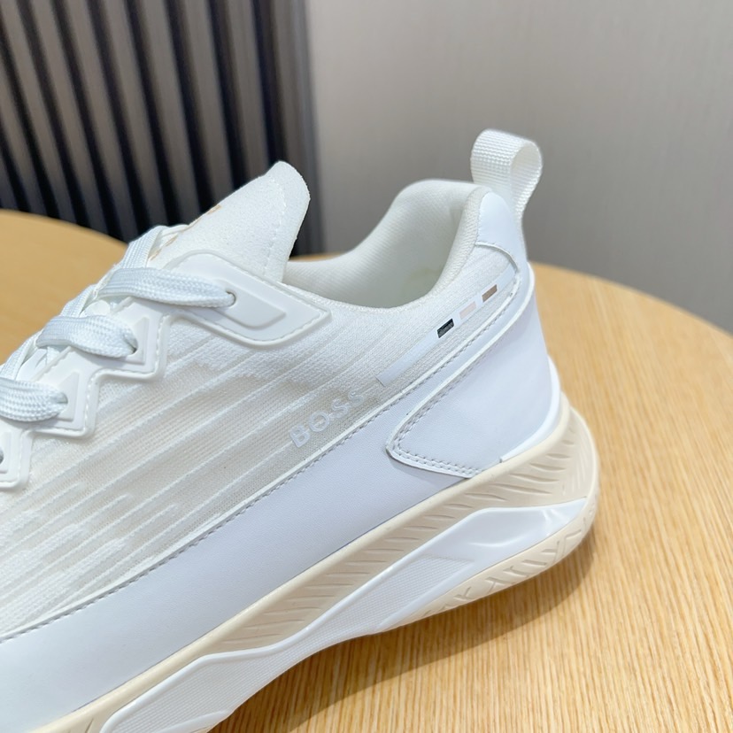 BOSS Men's White Breathable Layered Design Sneakers - Size 38-44 6 i1745427067768 5220 0 4