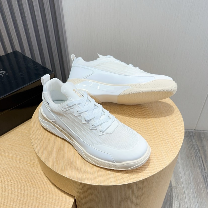 BOSS Men's White Breathable Layered Design Sneakers - Size 38-44 4 i1745427067768 9245 0 2