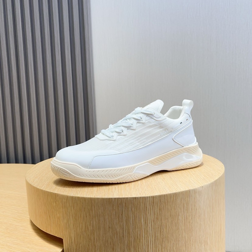 BOSS Men's White Breathable Layered Design Sneakers - Size 38-44 9 i1745427069081 176 0 7