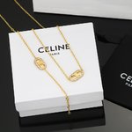 Celine Jewelry Bracelet Necklaces & Pendants Yellow Brass Fashion
