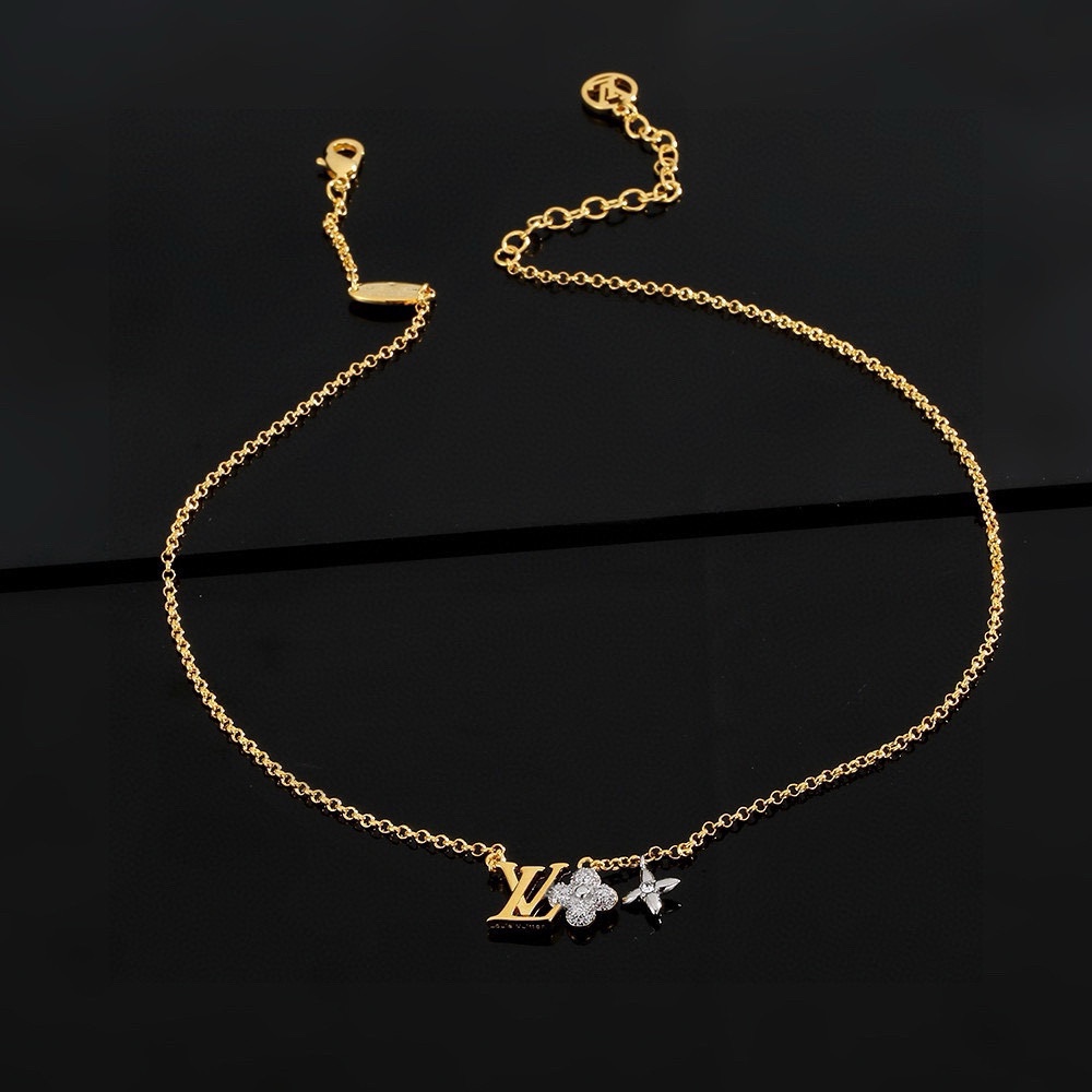 Louis Vuitton Monogram Flower & Initials Necklace - Comprehensive 4